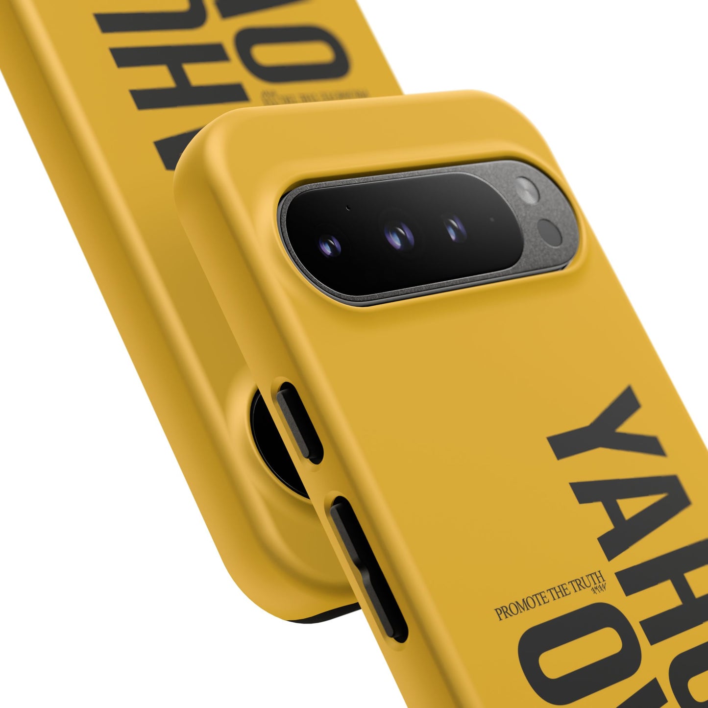 Bold Yellow Tough Phone Case - The Bright Collection "Yahuah Over Everything"