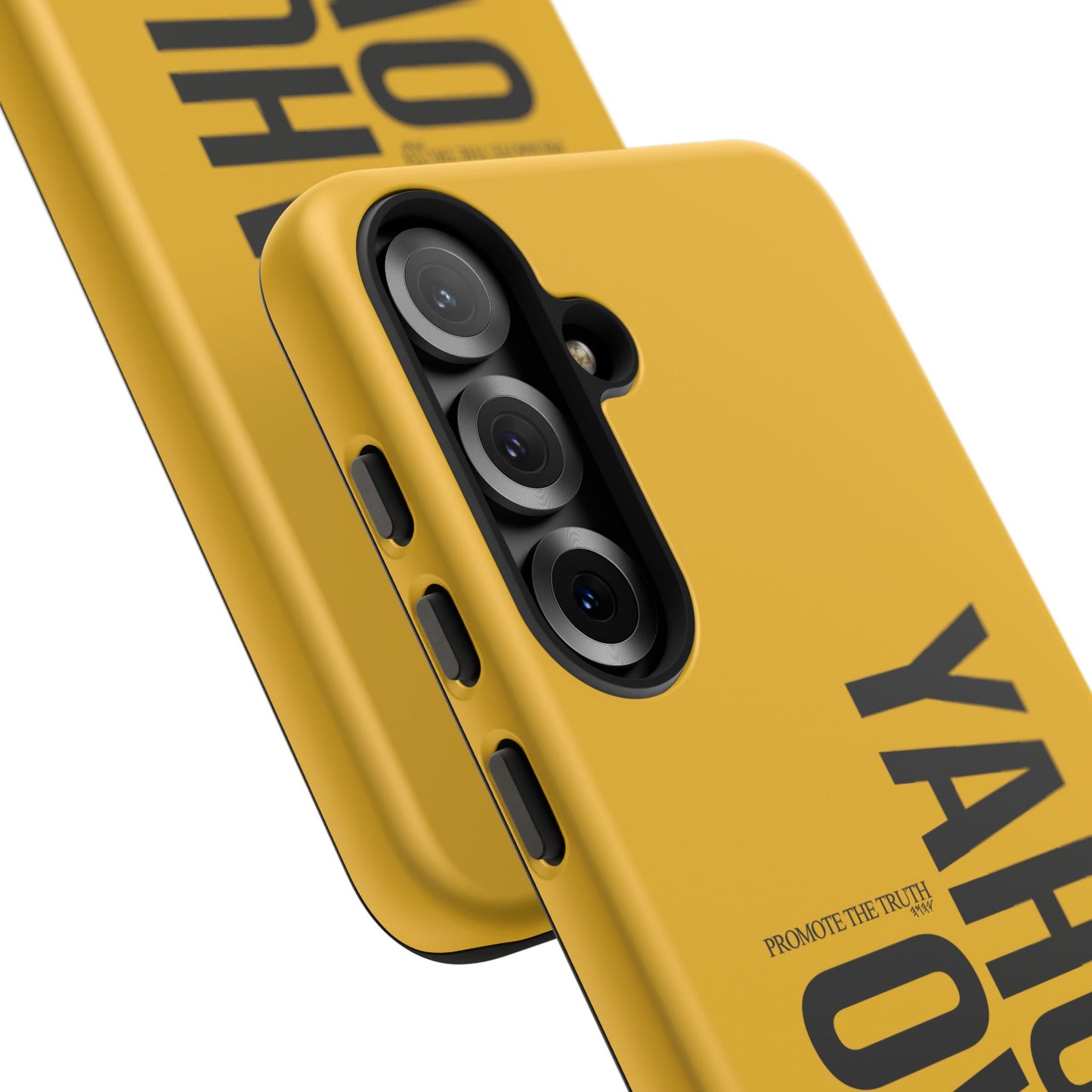 Bold Yellow Tough Phone Case - The Bright Collection "Yahuah Over Everything"