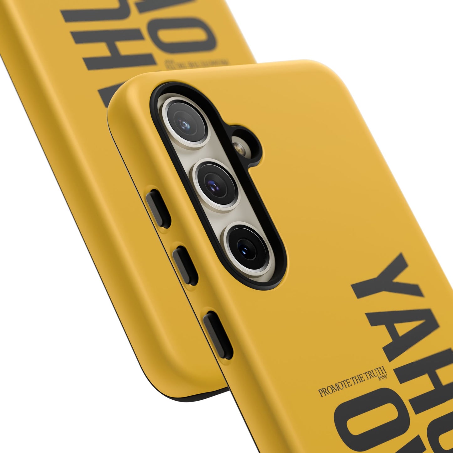 Bold Yellow Tough Phone Case - The Bright Collection "Yahuah Over Everything"