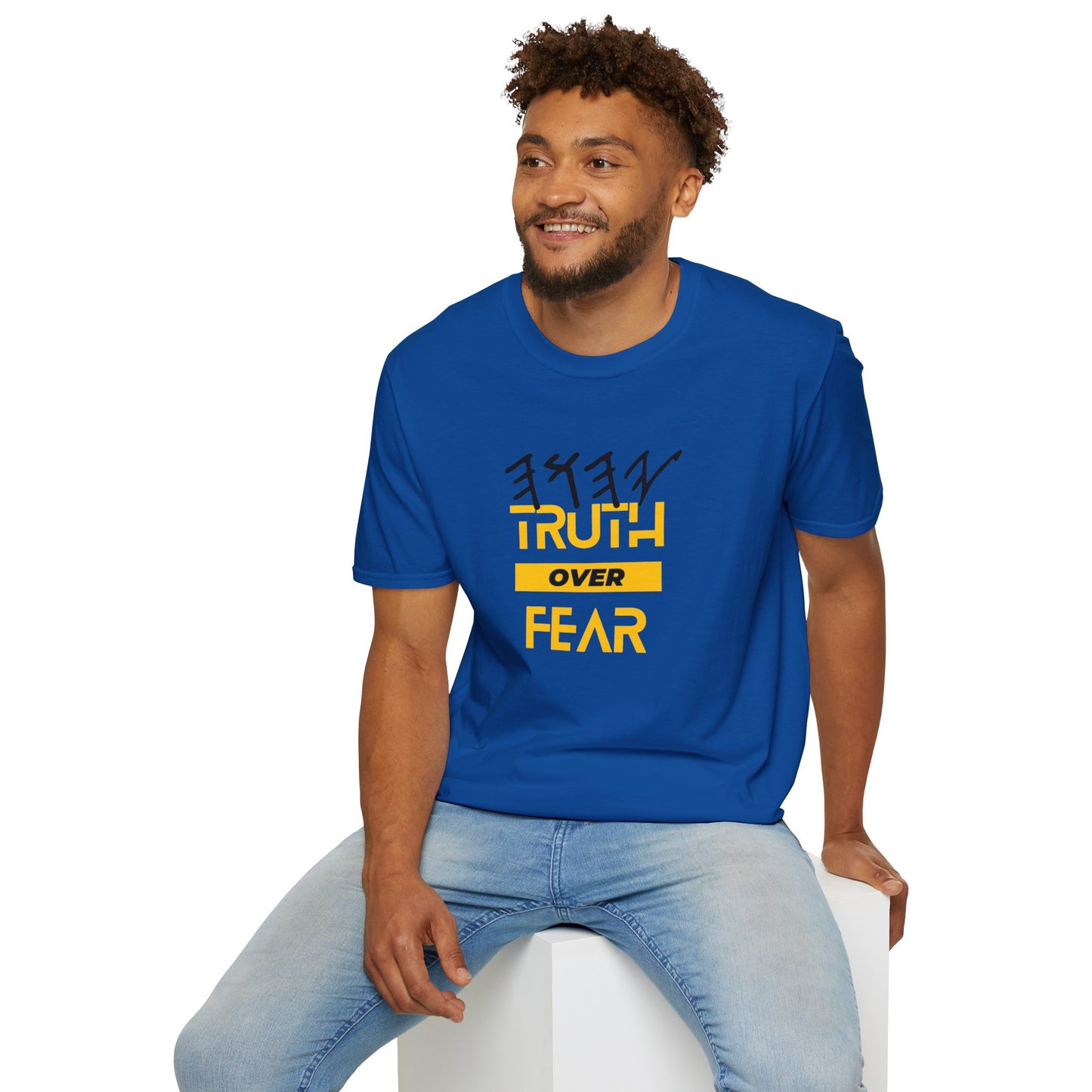 PTT YAHUAH Truth  Over Fear Unisex Soft-style T-Shirt (White)
