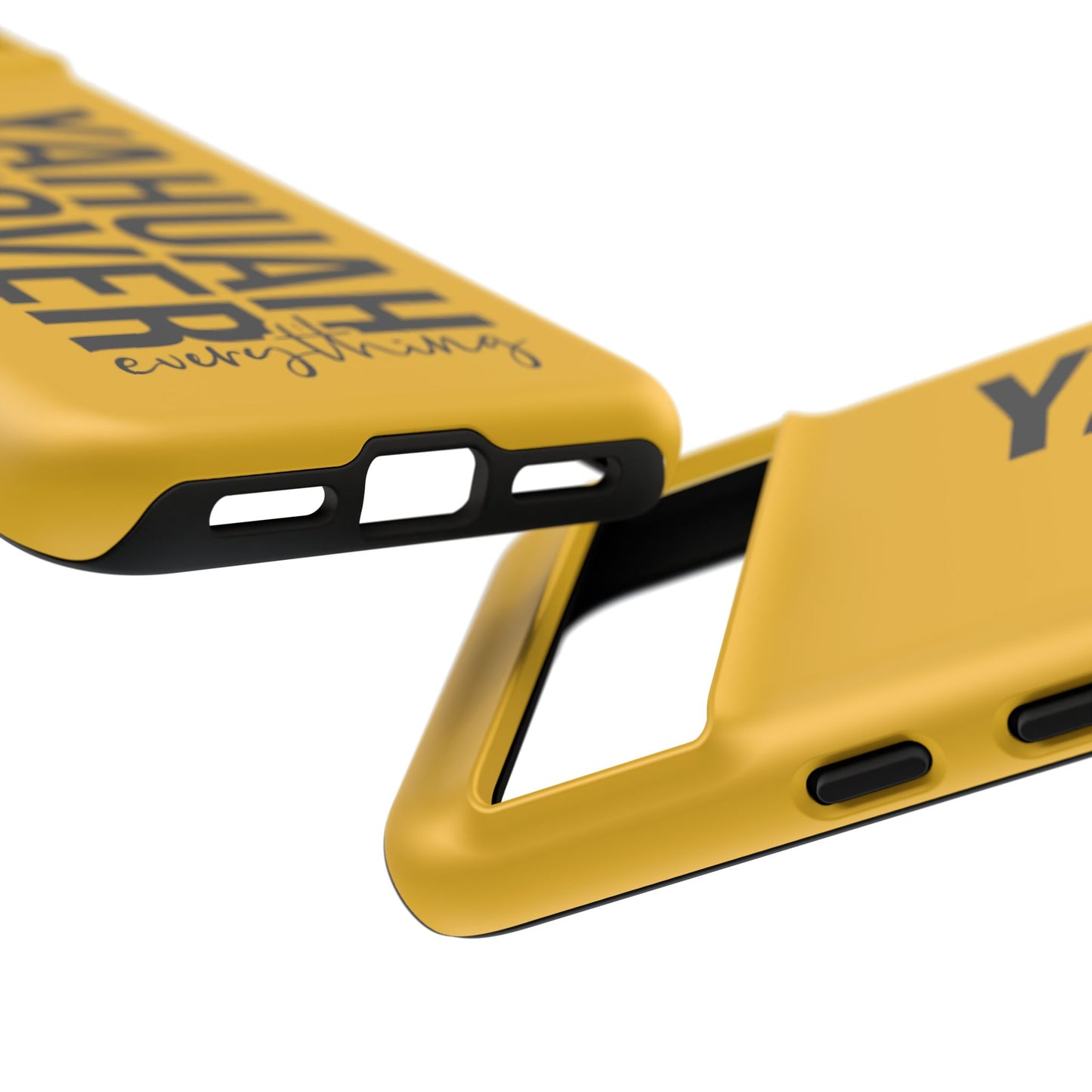 Bold Yellow Tough Phone Case - The Bright Collection "Yahuah Over Everything"
