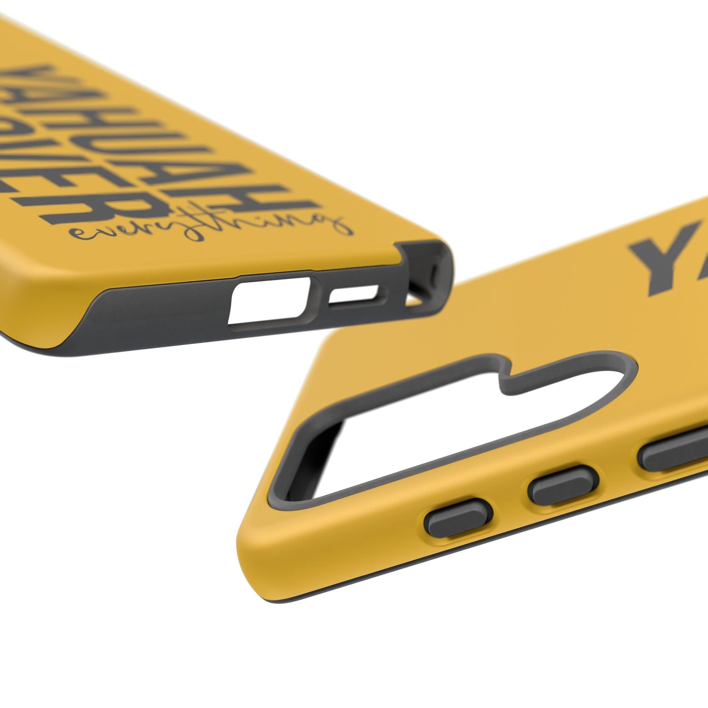 Bold Yellow Tough Phone Case - The Bright Collection "Yahuah Over Everything"