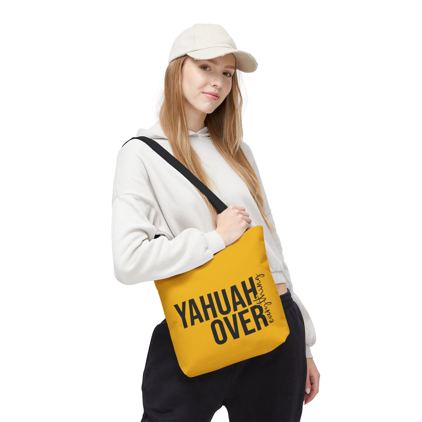 Inspiring Yellow Tote Bag - The Bright Collection "YAHUAH Over Everything"
