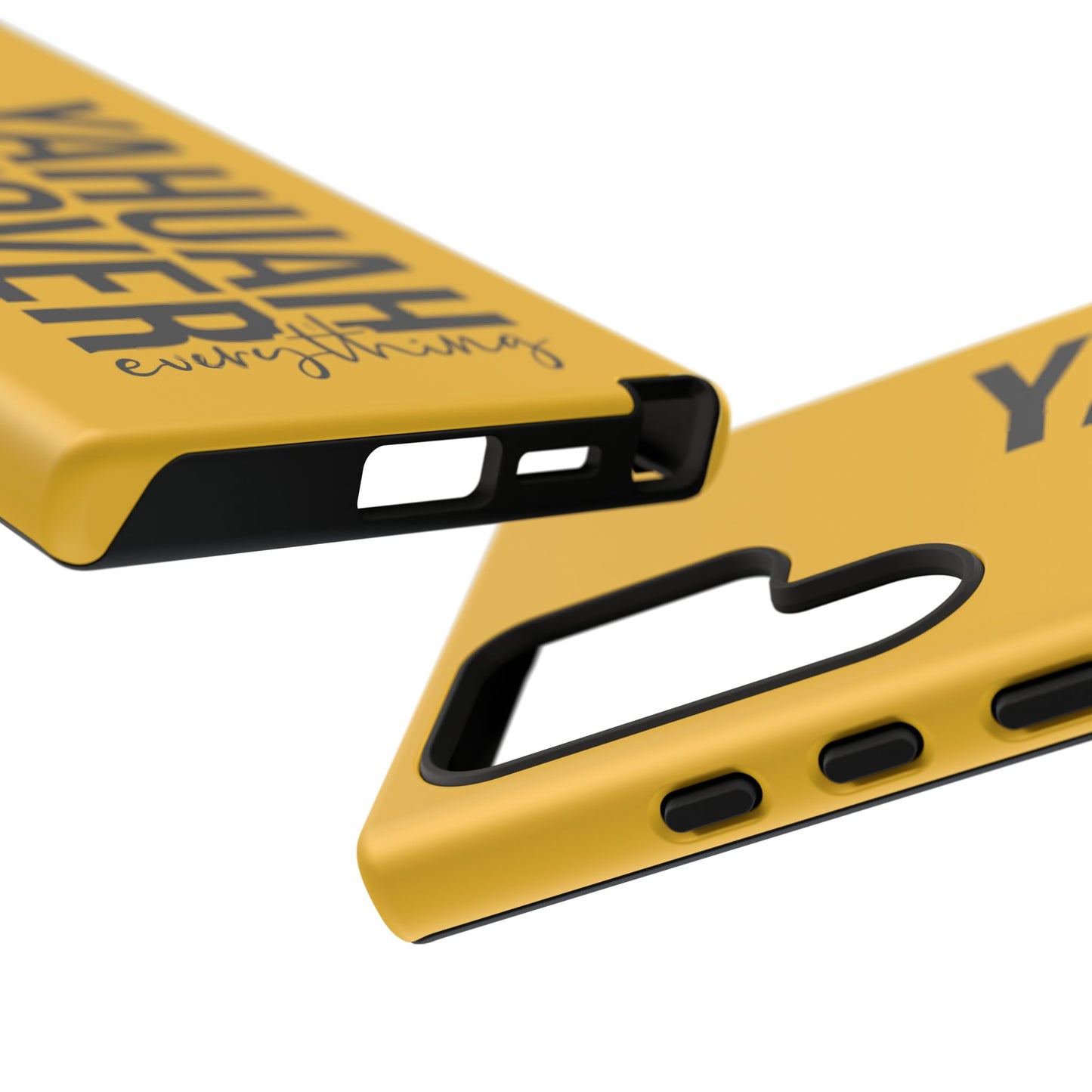 Bold Yellow Tough Phone Case - The Bright Collection "Yahuah Over Everything"