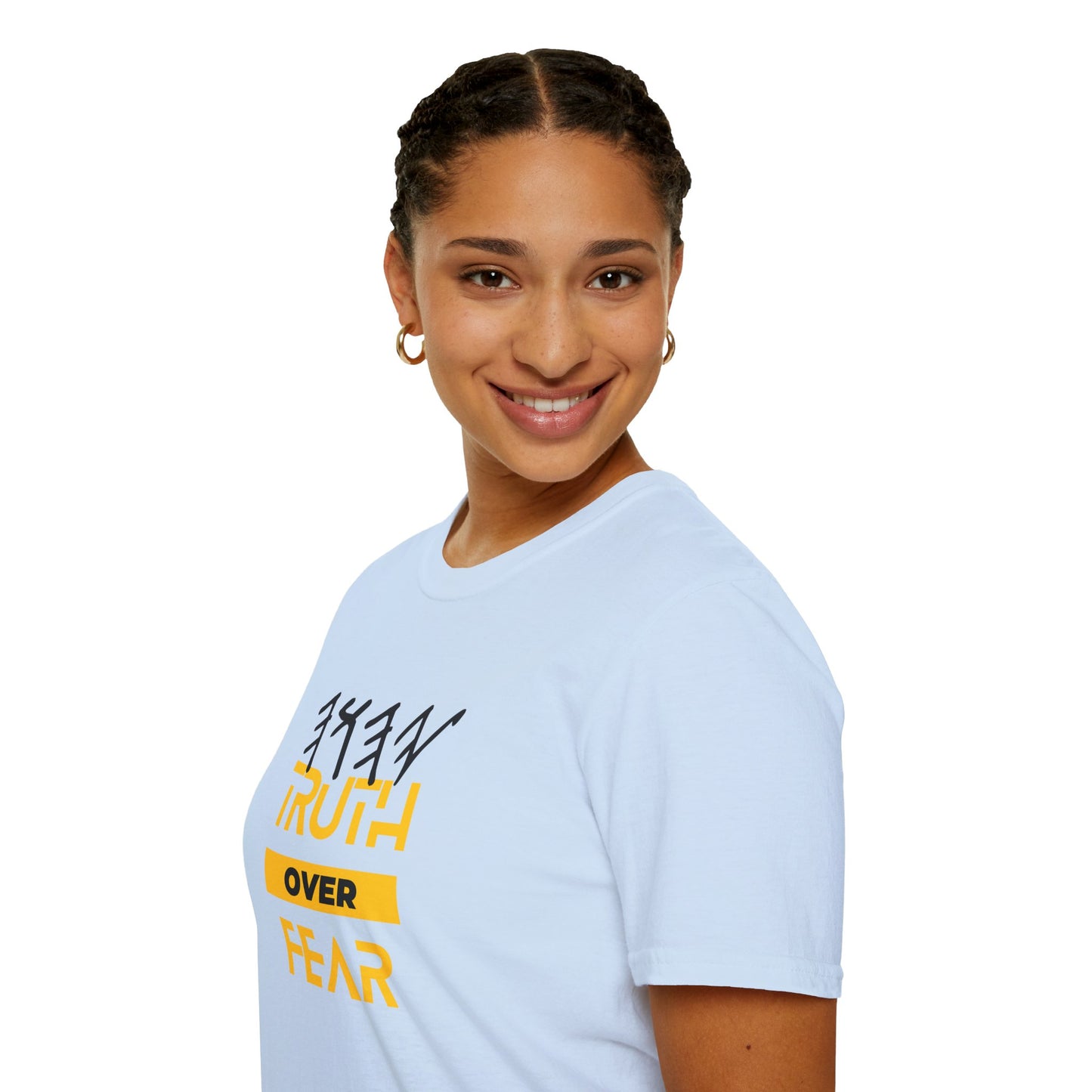 PTT YAHUAH Truth  Over Fear Unisex Soft-style T-Shirt (White)