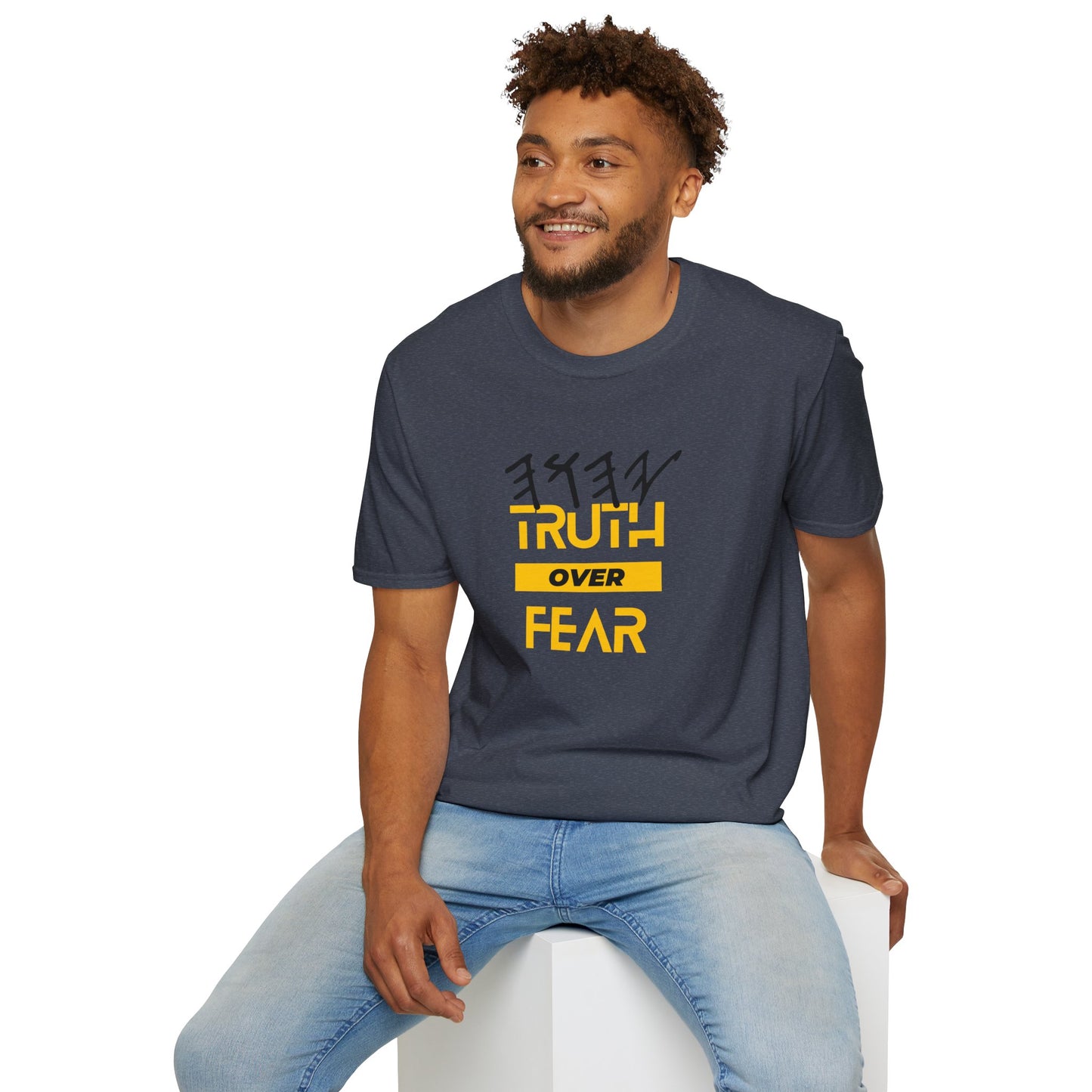 PTT YAHUAH Truth  Over Fear Unisex Soft-style T-Shirt (White)