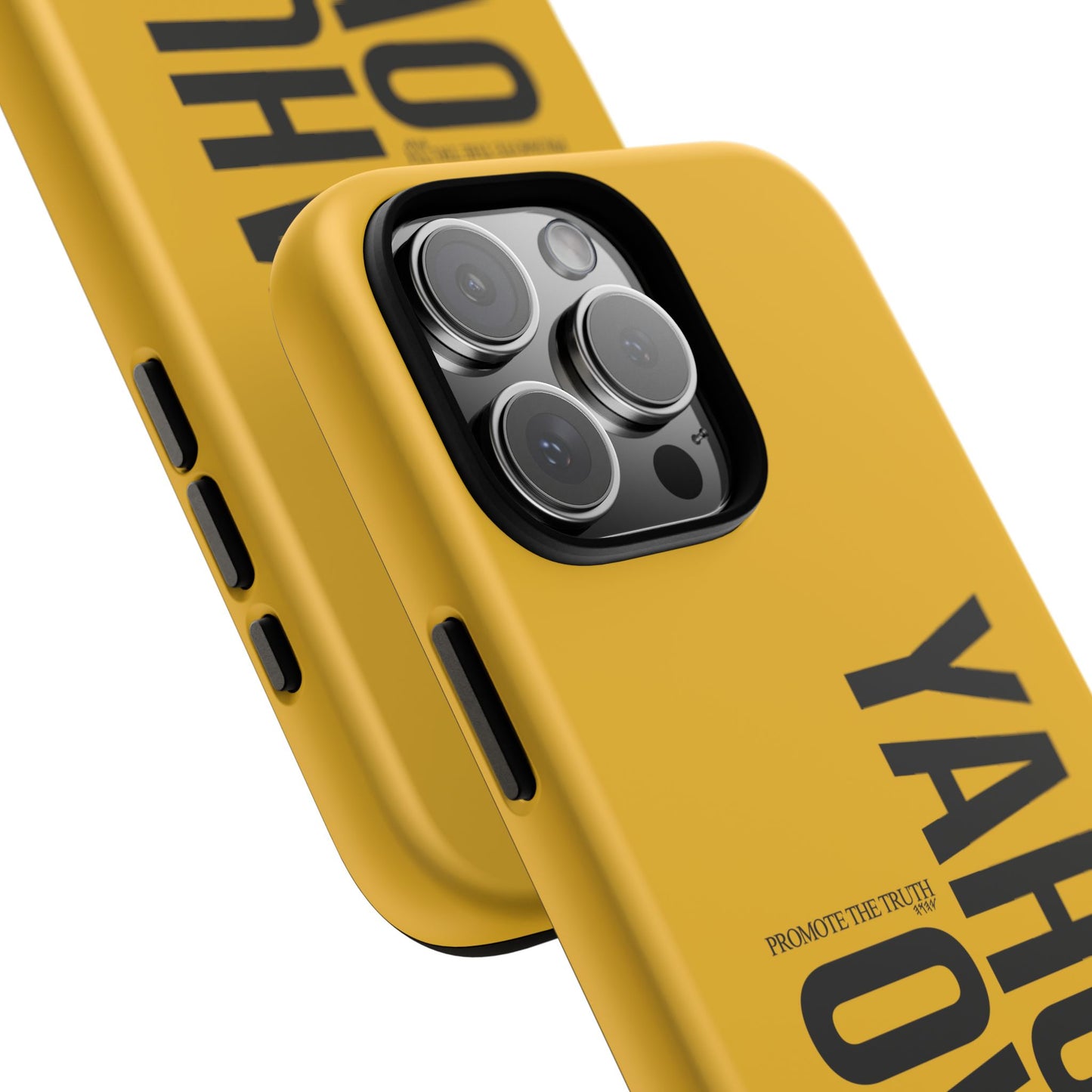 Bold Yellow Tough Phone Case - The Bright Collection "Yahuah Over Everything"