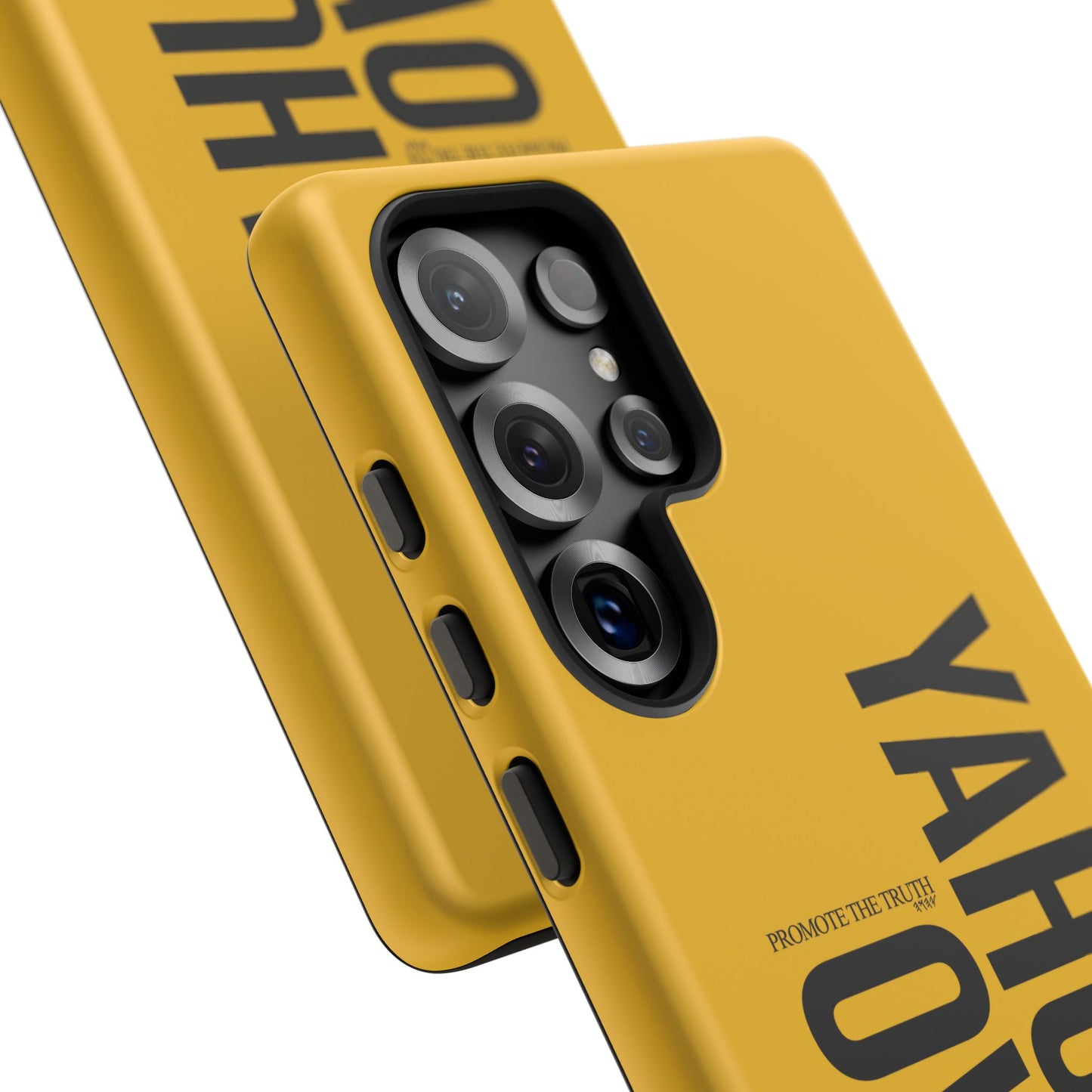 Bold Yellow Tough Phone Case - The Bright Collection "Yahuah Over Everything"