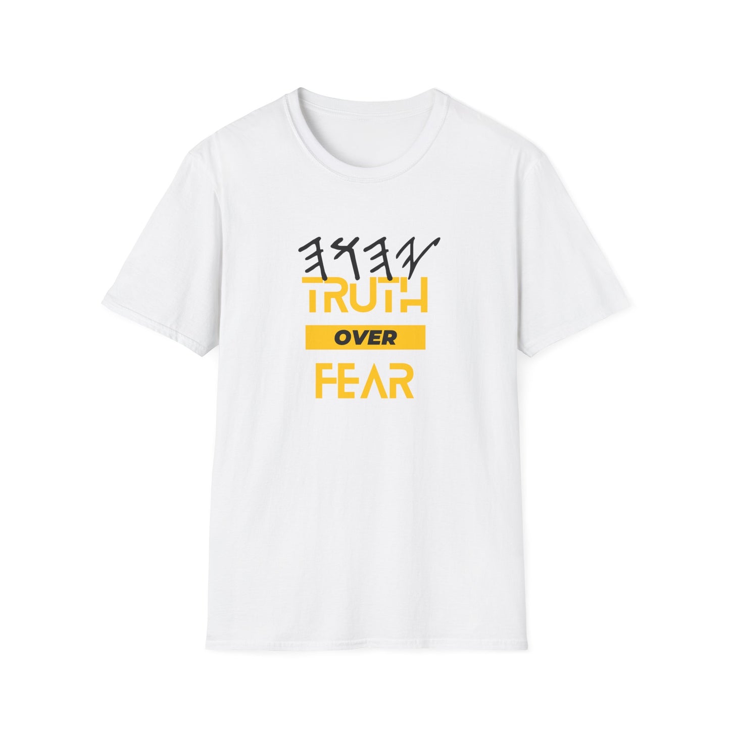 PTT YAHUAH Truth  Over Fear Unisex Soft-style T-Shirt (White)