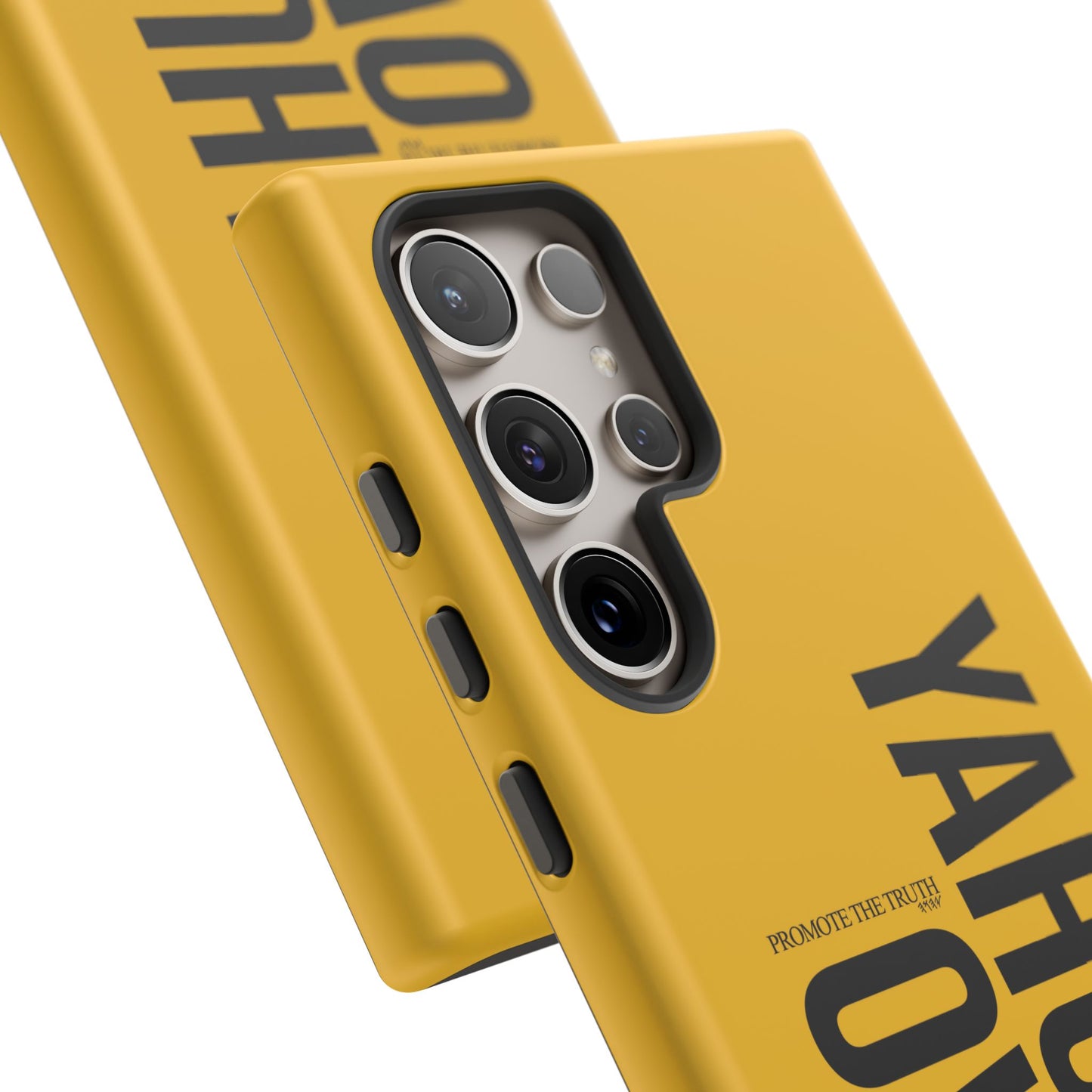 Bold Yellow Tough Phone Case - The Bright Collection "Yahuah Over Everything"