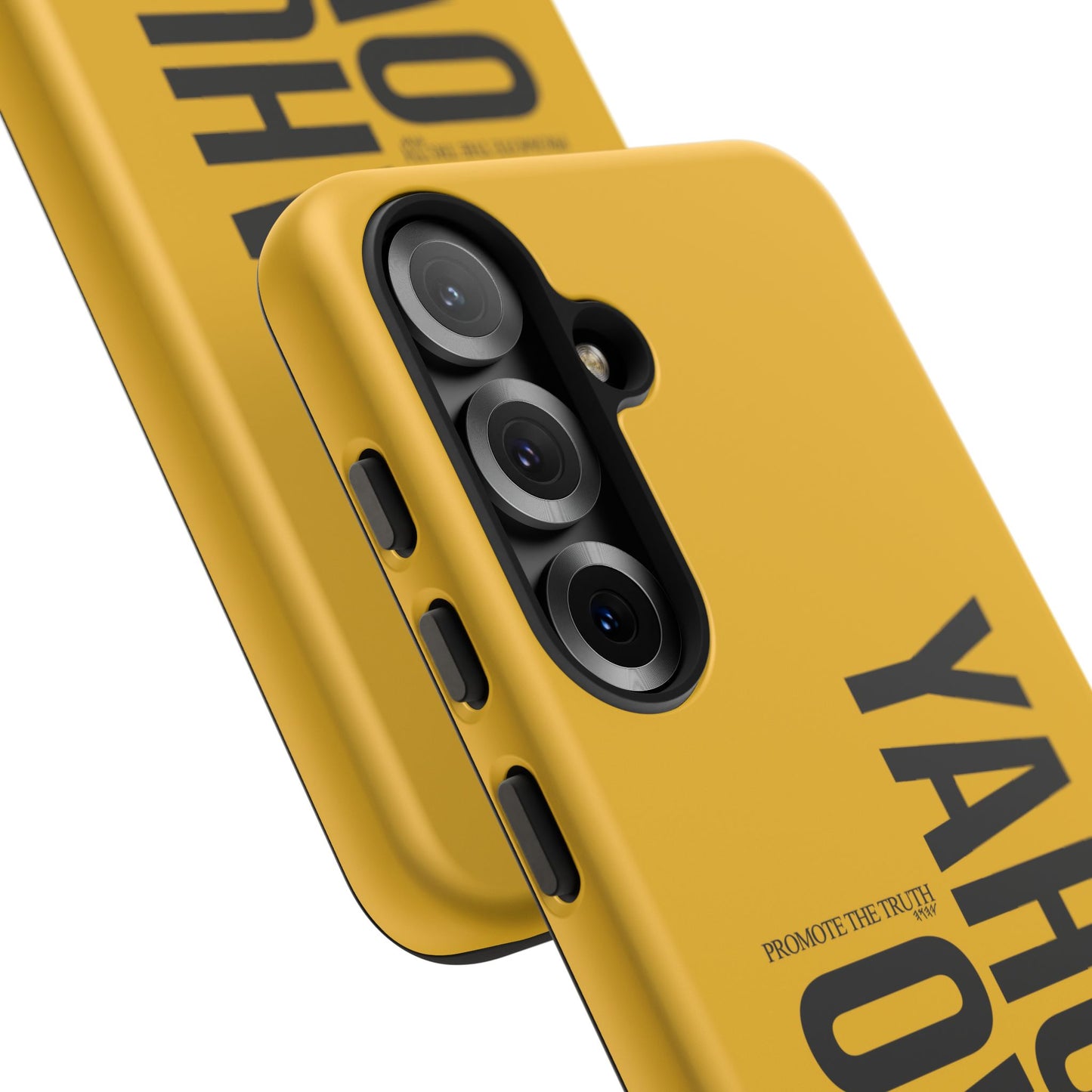Bold Yellow Tough Phone Case - The Bright Collection "Yahuah Over Everything"