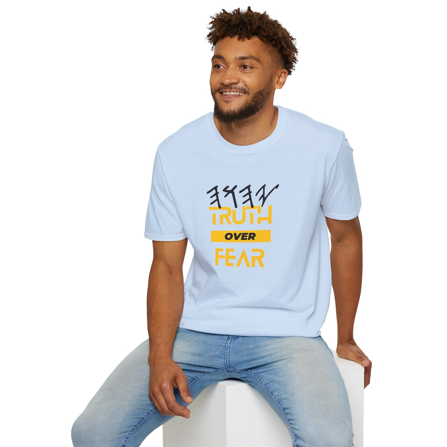 PTT YAHUAH Truth  Over Fear Unisex Soft-style T-Shirt (White)