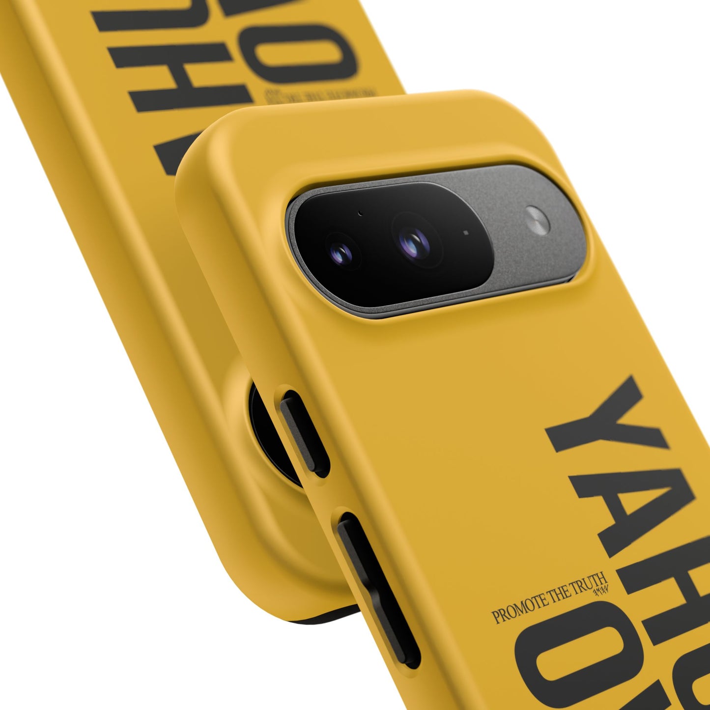 Bold Yellow Tough Phone Case - The Bright Collection "Yahuah Over Everything"