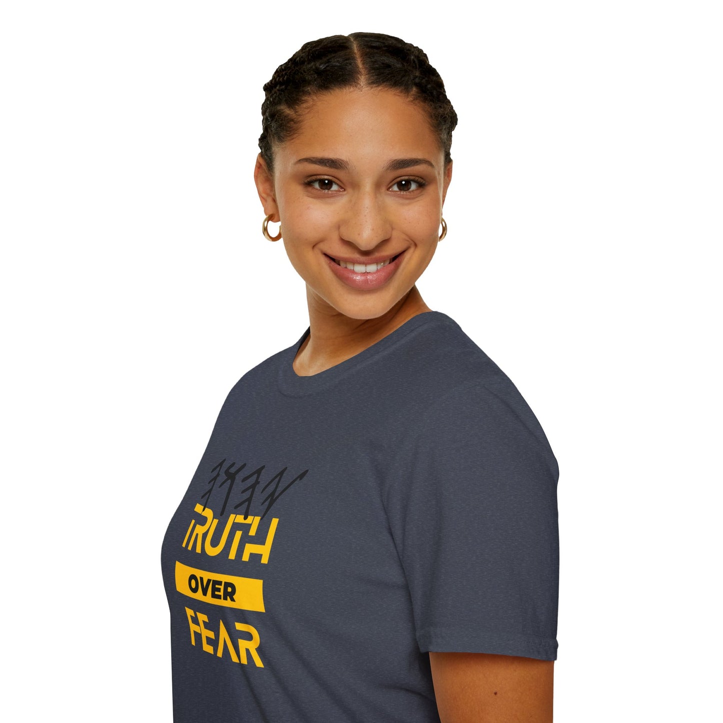 PTT YAHUAH Truth  Over Fear Unisex Soft-style T-Shirt (White)