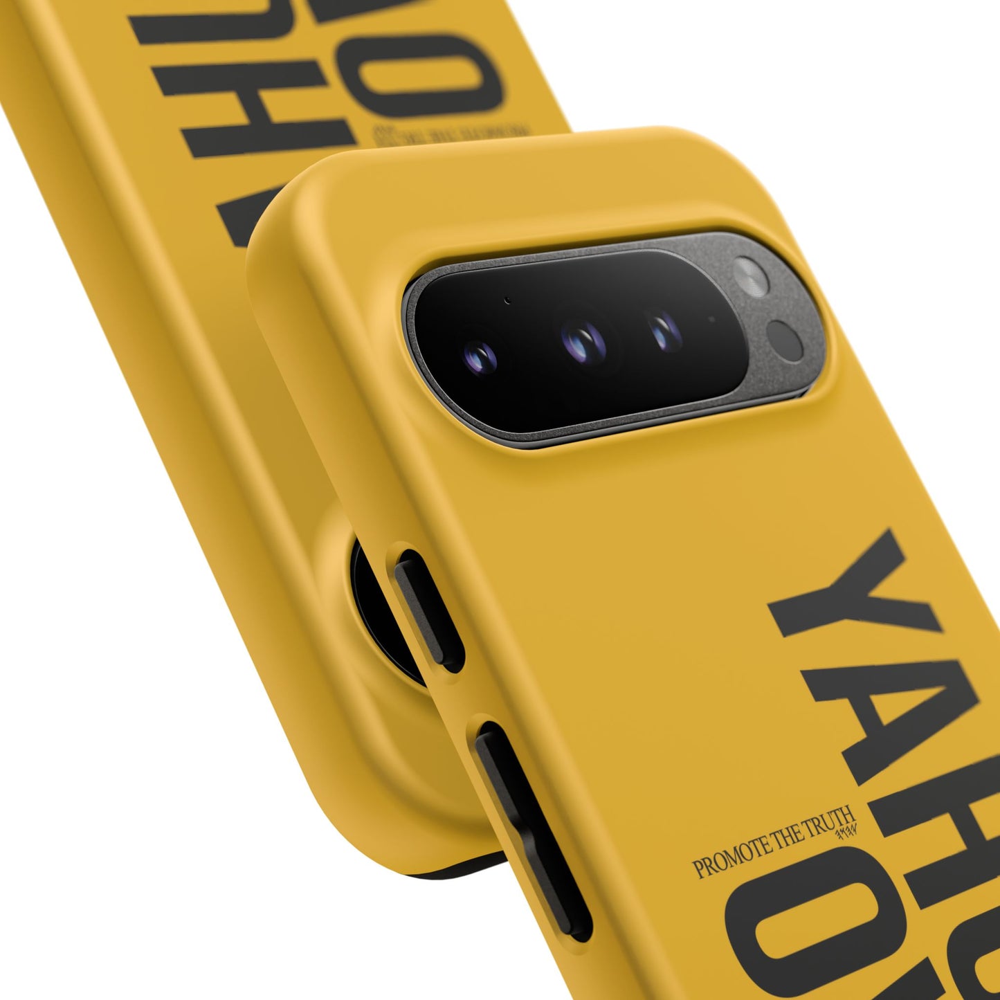 Bold Yellow Tough Phone Case - The Bright Collection "Yahuah Over Everything"