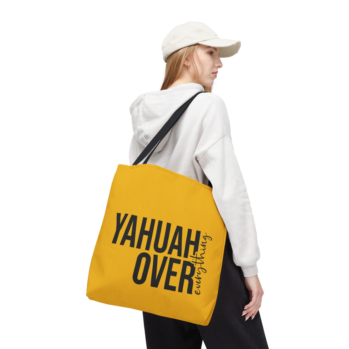 Inspiring Yellow Tote Bag - The Bright Collection "YAHUAH Over Everything"