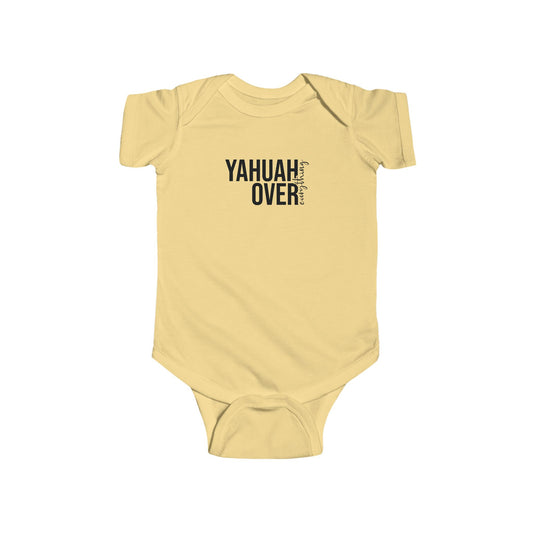 Cute Yellow Infant Bodysuit - The Bright Collection "YAHUAH Over Everything"