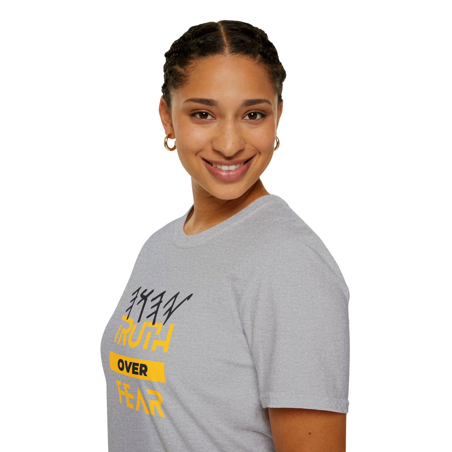 PTT YAHUAH Truth  Over Fear Unisex Soft-style T-Shirt (White)