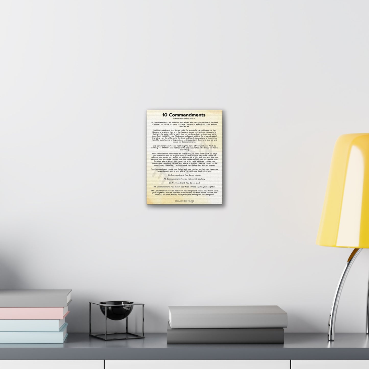 YAHUAH's 10 Commandments canvas