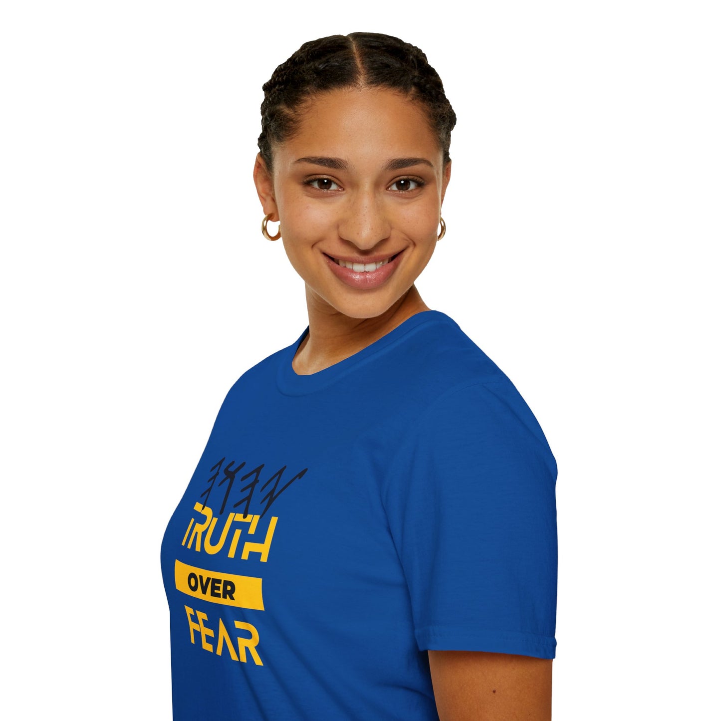 PTT YAHUAH Truth  Over Fear Unisex Soft-style T-Shirt (White)
