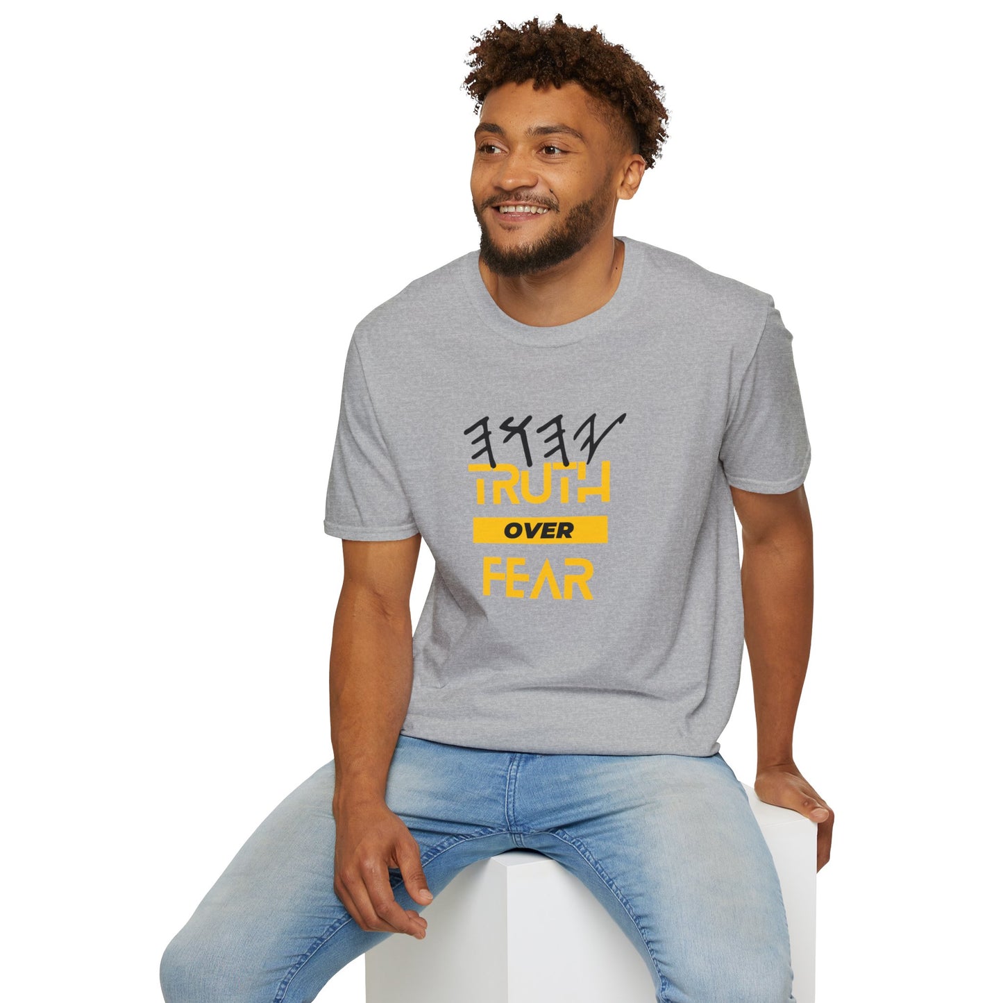 PTT YAHUAH Truth  Over Fear Unisex Soft-style T-Shirt (White)