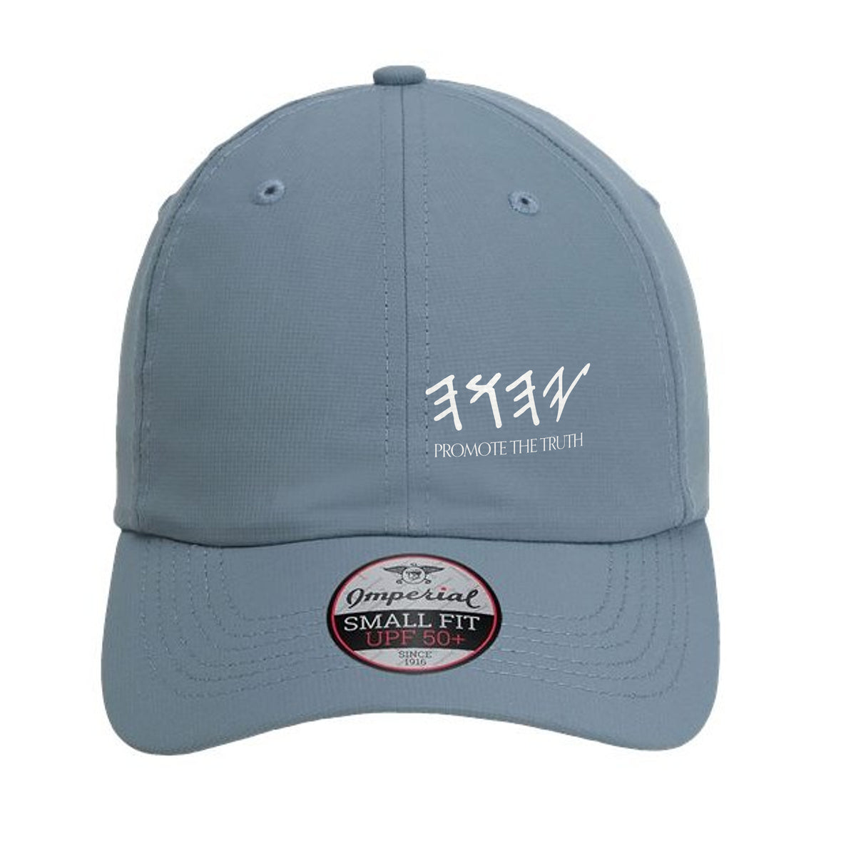 YAHUAH Women's Ponytail Hat in Breaker Blue, front view