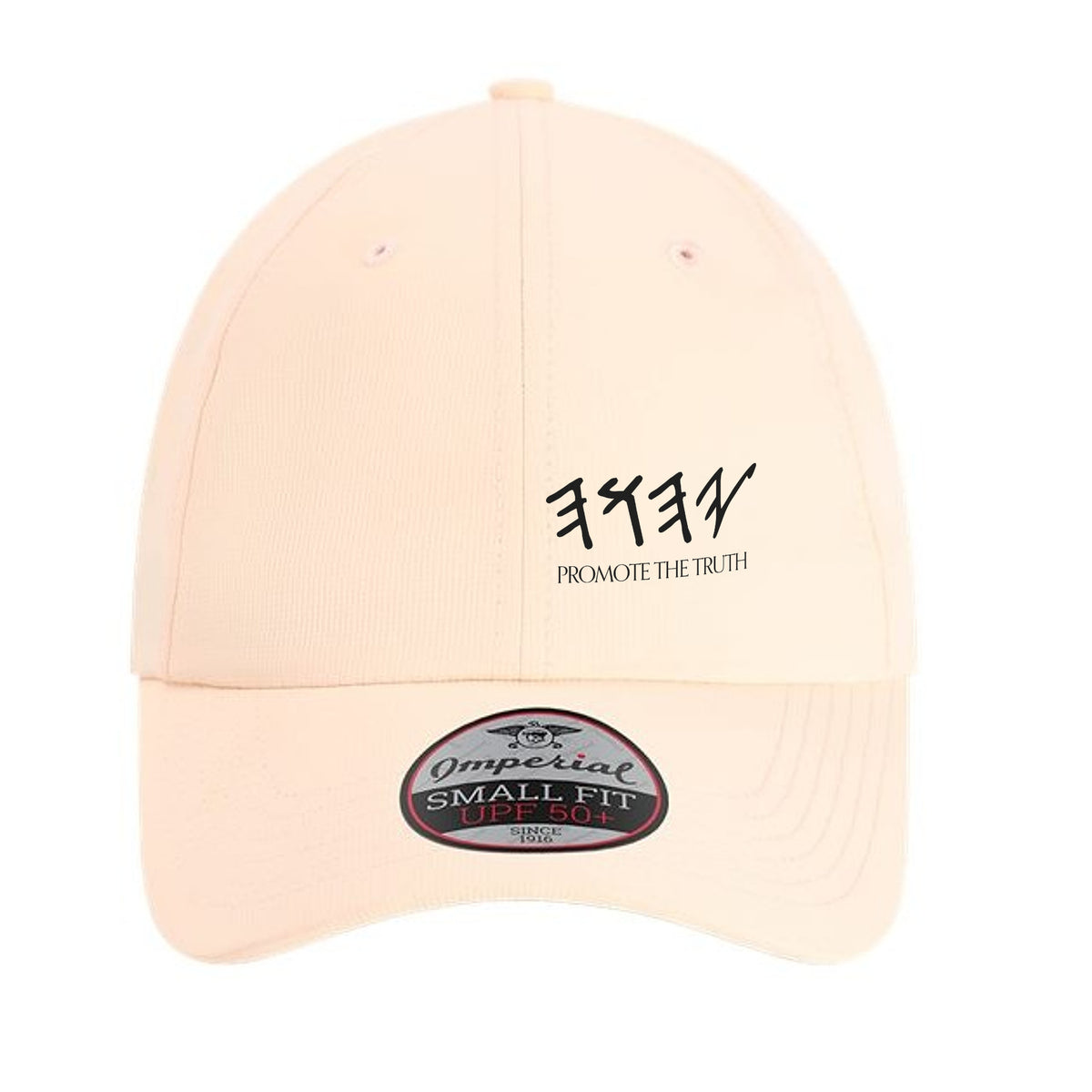 YAHUAH Women's Ponytail Hat in Peach, front view