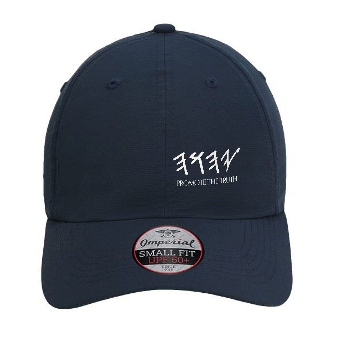 YAHUAH Women's Ponytail Hat in True Navy, front view