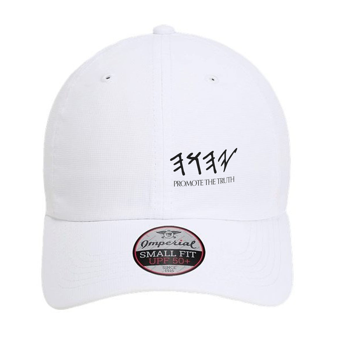 YAHUAH Women's Ponytail Hat in White, front view